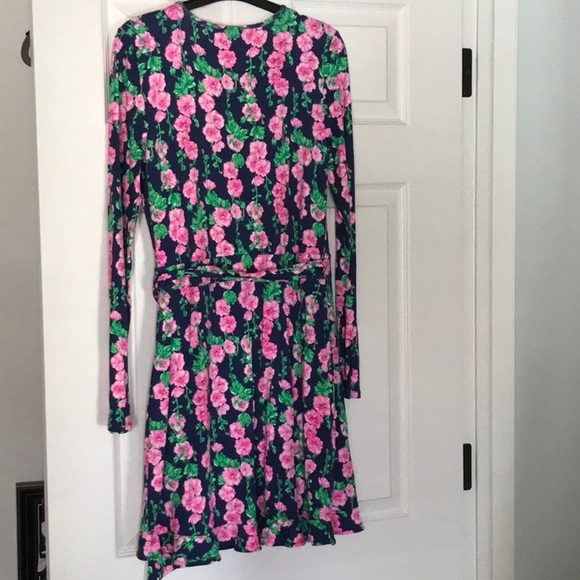 Lilly Pulitzer vacation wrap skort dress tropical blue pink green romper - Picture 6 of 7